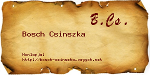 Bosch Csinszka névjegykártya